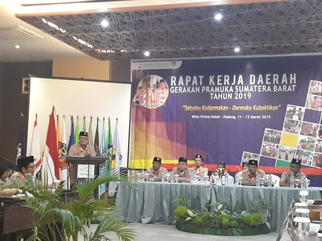 Ketua  Kwarda Resmi Buka Rapat Kerja Daerah Kwartir Daerah 03 Sumatera Barat Tahun 2019