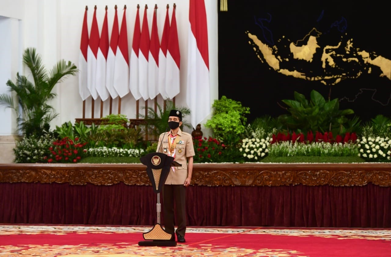 Presiden Joko Widodo Jadi Pembina Upacara Hari Pramuka secara Virtual